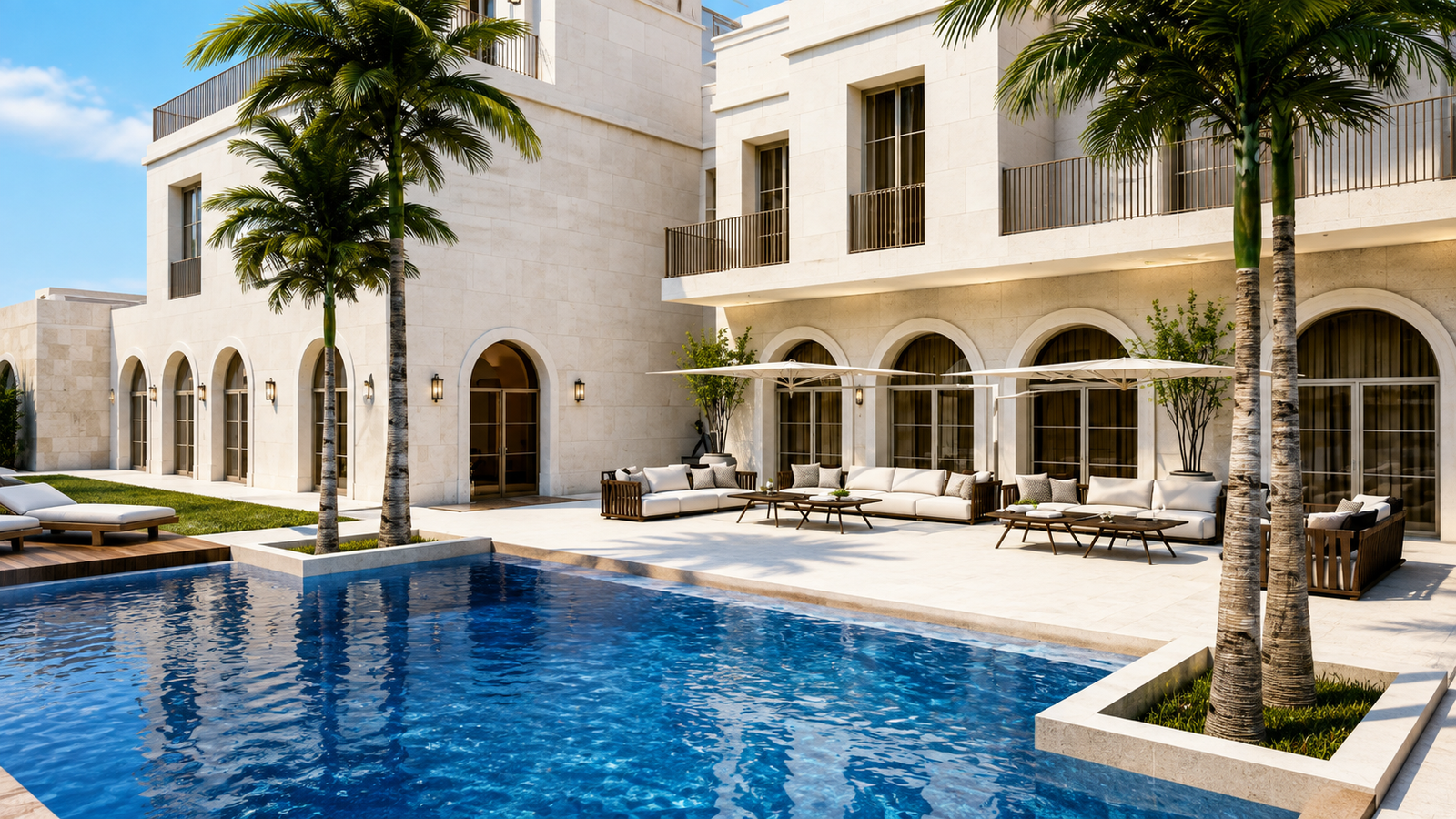 Mediterranean Pool Patio